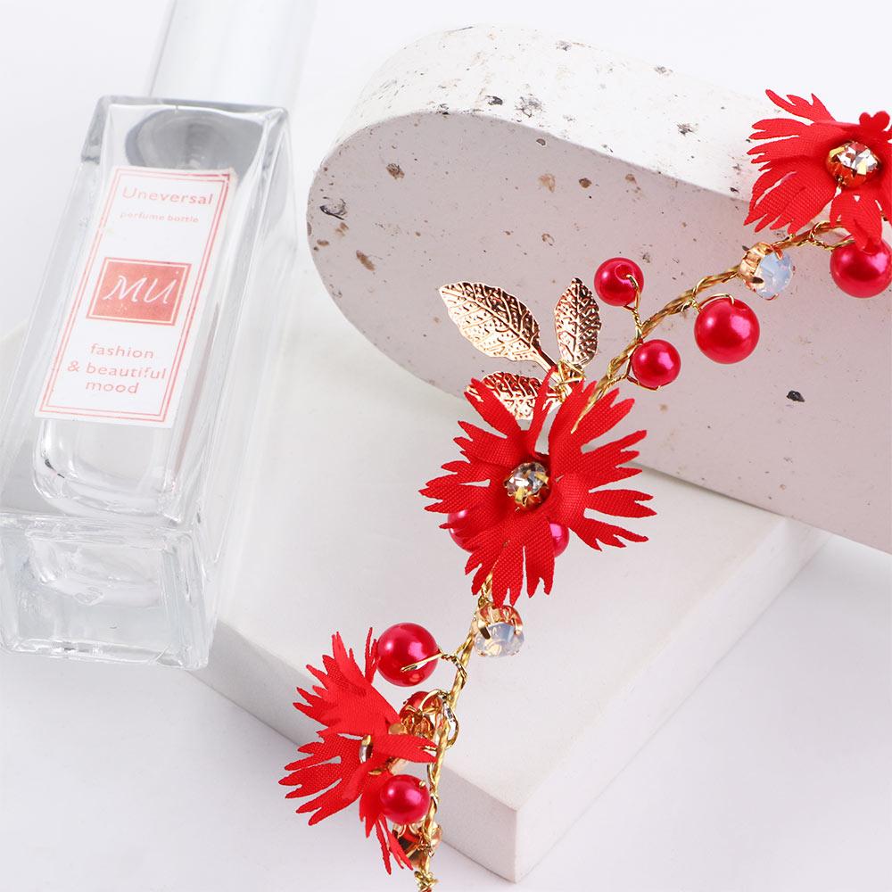 Ribbon Daisy Flower Pearl Hairband Garlands Headband Tiaras