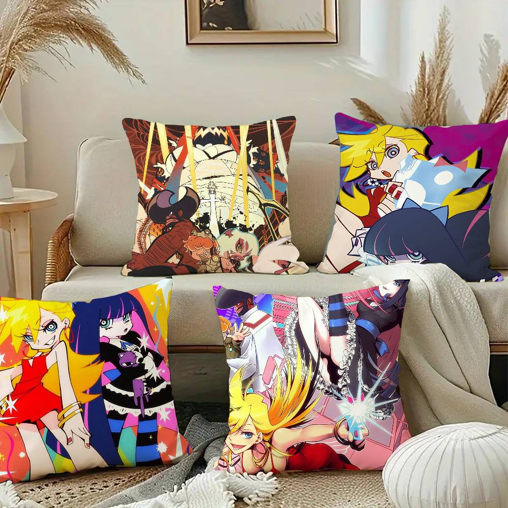 Panty And Stocking With Garterbelt Scanty Anime Pillow Case Square Pillow Bedroom Sofa Leisure Comfort Cushion Car