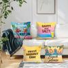 4Pcs Summer Decoration Cushion Covers Single-sided Printed 45CM Throw Pillow Case Cover Sofa Cushion Home Room Decor