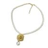 Collana con Ciondolo Perla Rosa - Moda Donna, Choker Dolce di Lusso Leggero