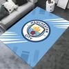 Manchester City Football Club Teppich für Wohnzimmer Schlafzimmer Zuhause Sofadekoration, Kinderspiel Rutschfeste Bodenmatte