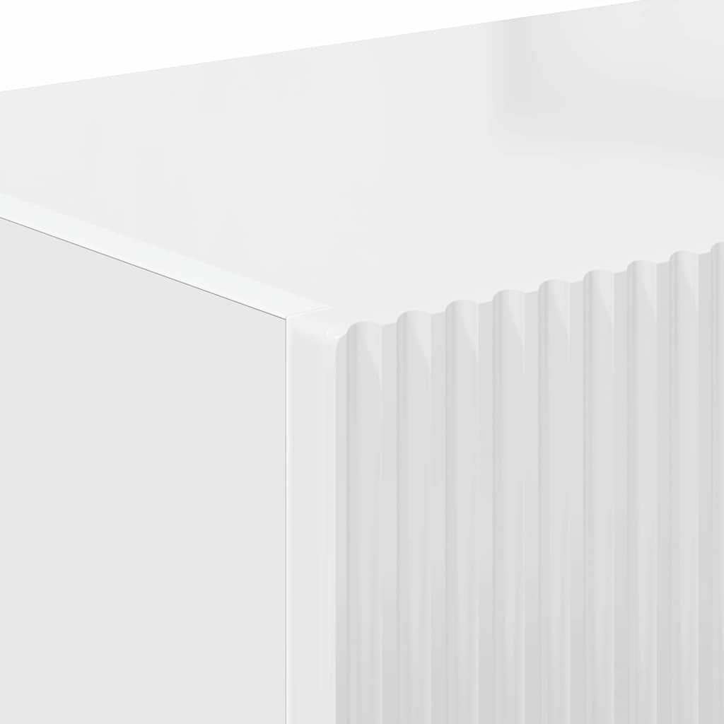 Wall Mounted TV Cabinet Set 2 pcs Glossy White 98 x 31 x 29.5 cm