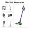 PSV07 , Powerful 180W Silent Wireless Vacuum with 25KPa Suction, Handheld Vertical Stand Combination. 2200mAh Battery for 30-minute Runtime, 3-in-1