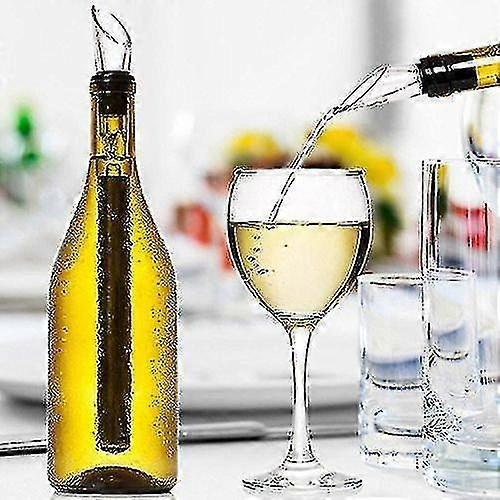 Wine Chiller, 3-in-1 Stainless Steel Wine Bottle Cooler Stick - Rapid Iceless Wine Chilling Rod With Aera
