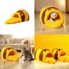 Pet Cozy Honeycomb Cat Bed With Plush Fleece For Winter And Allseason Use