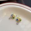 Fun And Colorful Palette Stud Earrings Women'S Niche Personality Design Earrings Fashion Casual Commuter Earrings
