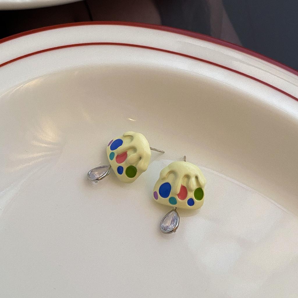 Fun And Colorful Palette Stud Earrings Women'S Niche Personality Design Earrings Fashion Casual Commuter Earrings