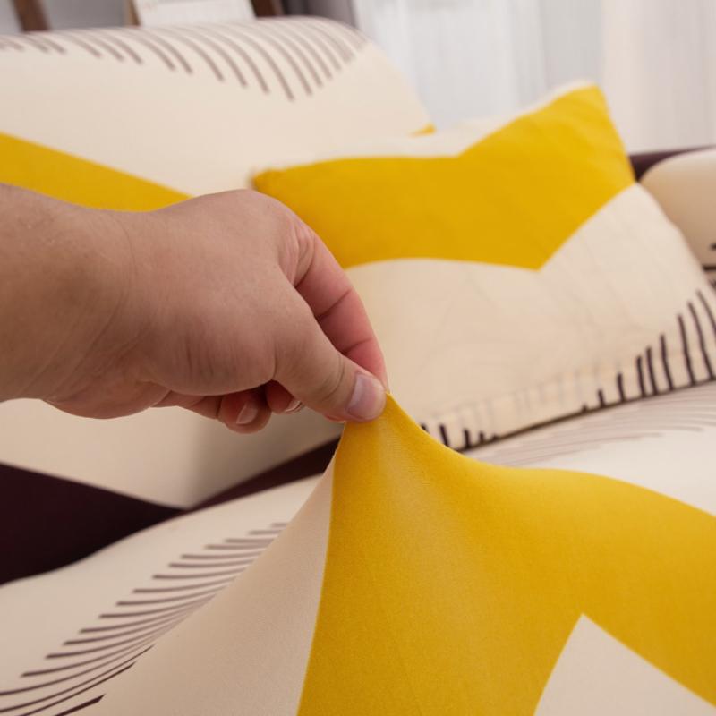 Printed Stretch Sofa Cover Elastic Polyester Spandex Couch Covers, Universal Fitted Sofa Slipcover for Sofa Furniture Protector