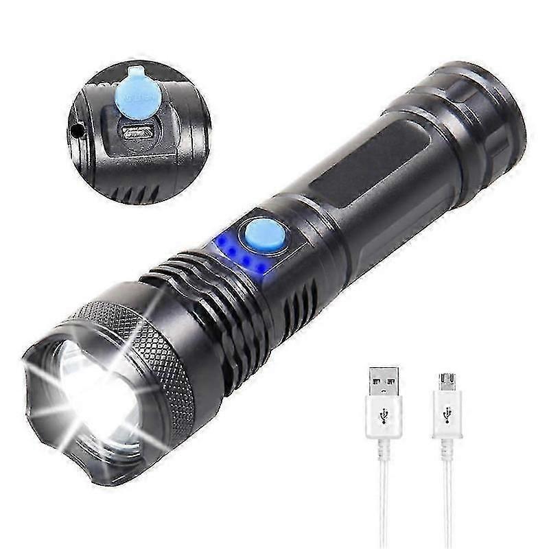 LED Torch Flashlight USB Rechargeable Super Bright Waterproof