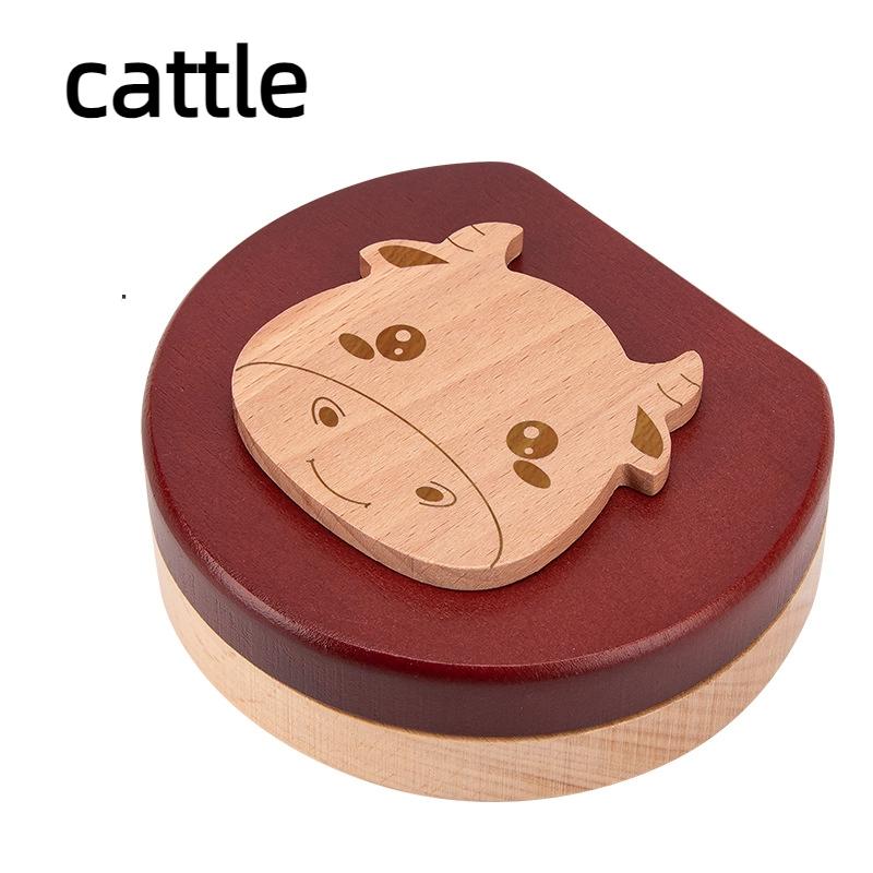 Wooden Baby Kids Tooth Storage Box Tooth Wood Box Organizer Milk Teeth Wood Storage Collecting Teeth Umbilical Cord Box