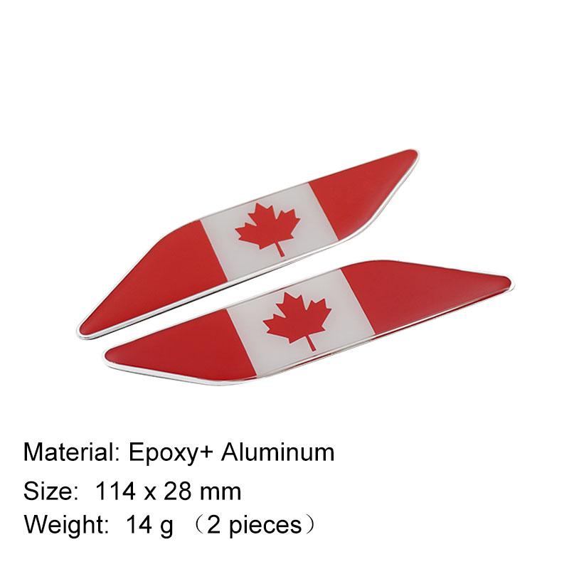 3D Premium Kanada Nationalflagge für Laptop Wand Auto Motorhaube Kotflügel Kofferraum Heck Aufkleber Emblem Abzeichen Aufkleber