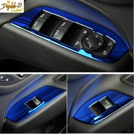 4PCS For 2018-21 Chevrolet Equinox Blue Window Lift Panel Switch Cover Trim New