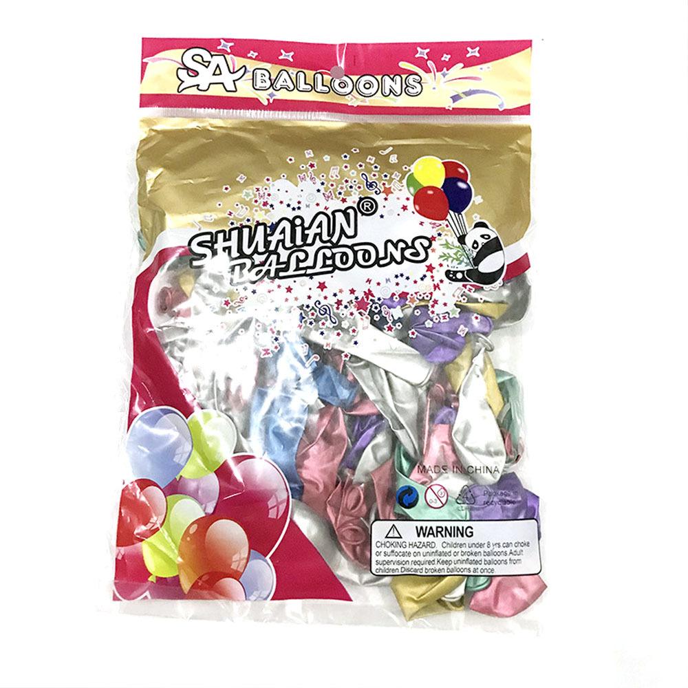 Balloon Set 5 Inch Metal Chrome Latex Balloon Angry Wedding Party Decoration