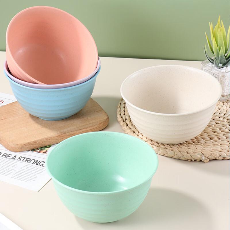 ZISIZ Wheat Straw Drop-Resistant Household Bowl