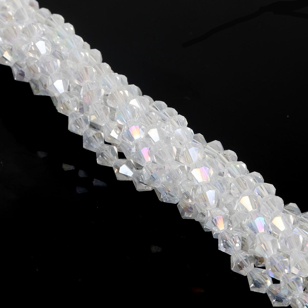 

48 шт. хрустальные стеклянные бусины, заостренные бусины, свободные бусины-разделители для изготовления ювелирных изделий своими руками, браслет, ожерелье