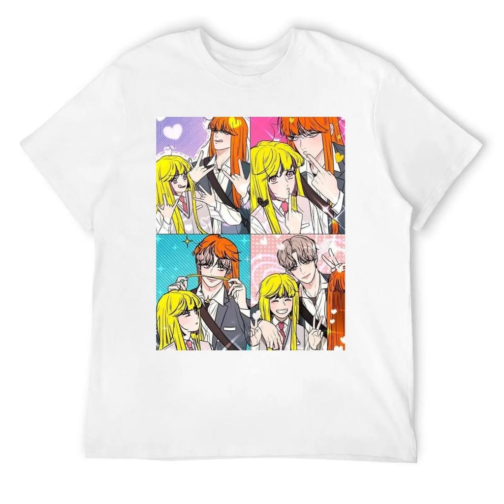 Operación Amor Verdadero: Camiseta de Su-Ae y Dohwa con figuras de anime, camisetas de anime vintage, camisetas de entrenamiento para hombres