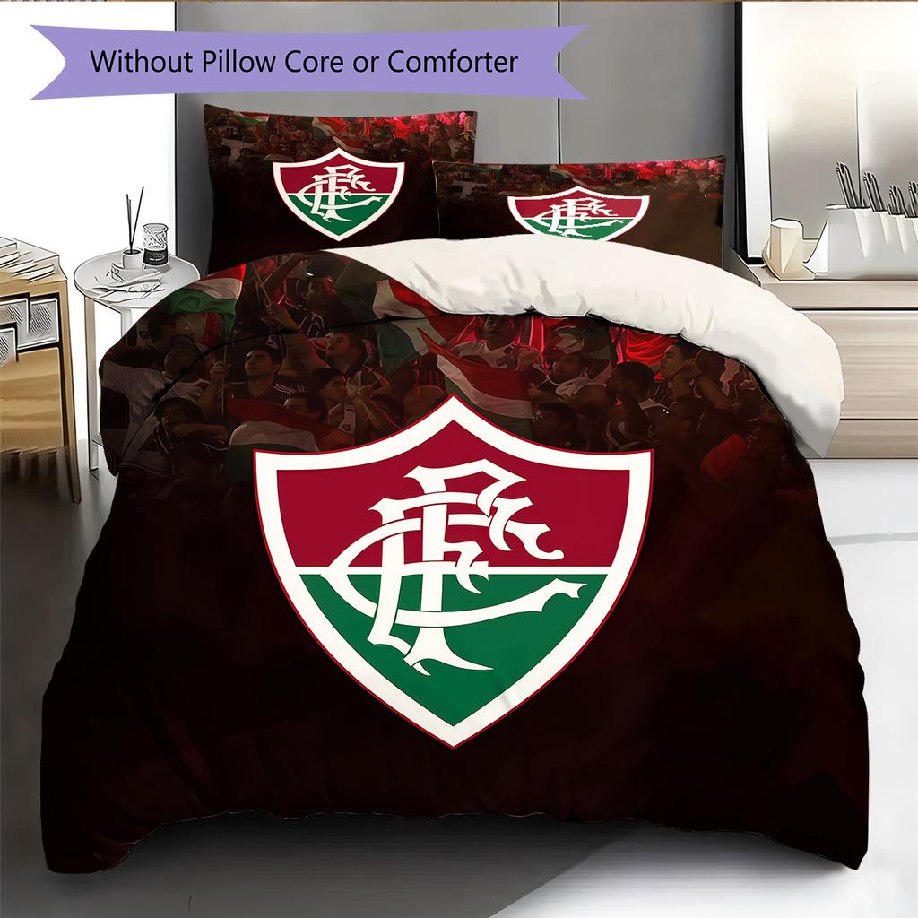 Fluminense FC Pattern Bedding Quilt Set Home Decoration Gift (1 * duvet cover + 2 * pillowcase without core)