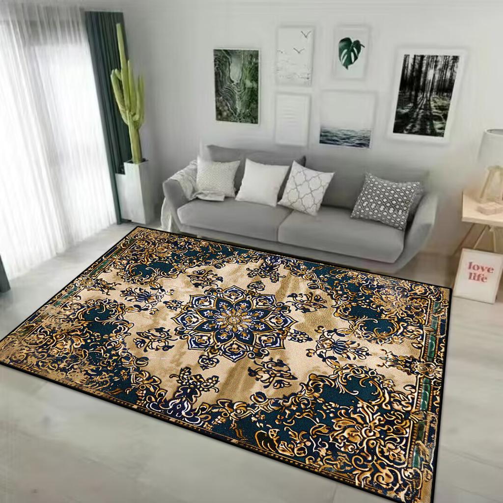 Retro Persian Style Carpet for Living Room Home Decoration Luxury Lounge Rug Soft Bedroom Carpet Non-slip Bedside Mats Washable