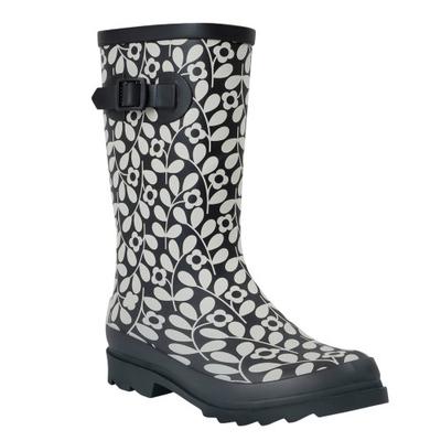 Womens/Ladies Orla Kiely Jasmine Flower Quarter Wellington Boots