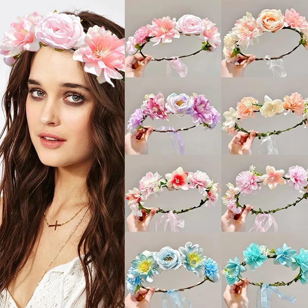 Artificial Flower Fairy Flower Crown Bride Wedding Wedding Headband Fascinating Flower Headbands