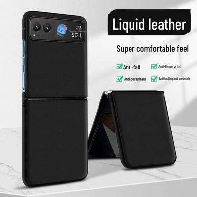 Custodia per telefono Motorola Razr40 in pelle liquida - Cover protettiva anti-caduta