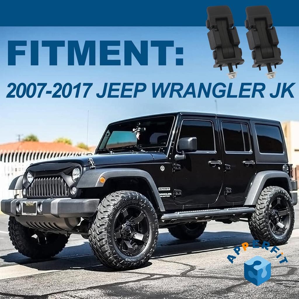 Hood Latch W/Catch Bracket & Rubber Strap 55395653AG Compatible With Jeep Wrangler JK JKU 2007 2008 2009 2010 2011 2012 2013 2014 2015 2016 2017 Hood