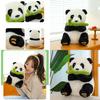 Adorable Bamboo Flute Panda Plush Toy Soft Stuffed Animal For Kids Gifts