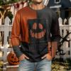 Men's Halloween Neck Long Sleeve Shirt Casual Comfortable Top