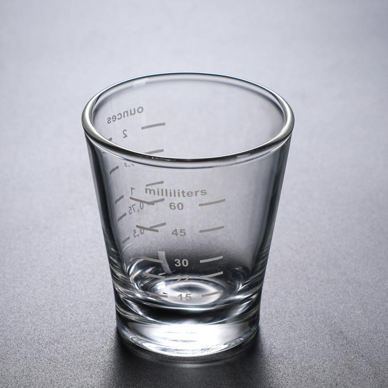 Glass Small Milk Cup, Concentrated Glass Coffee Cup, Latte Cup, Double Mouth Sharing Coffee Cup