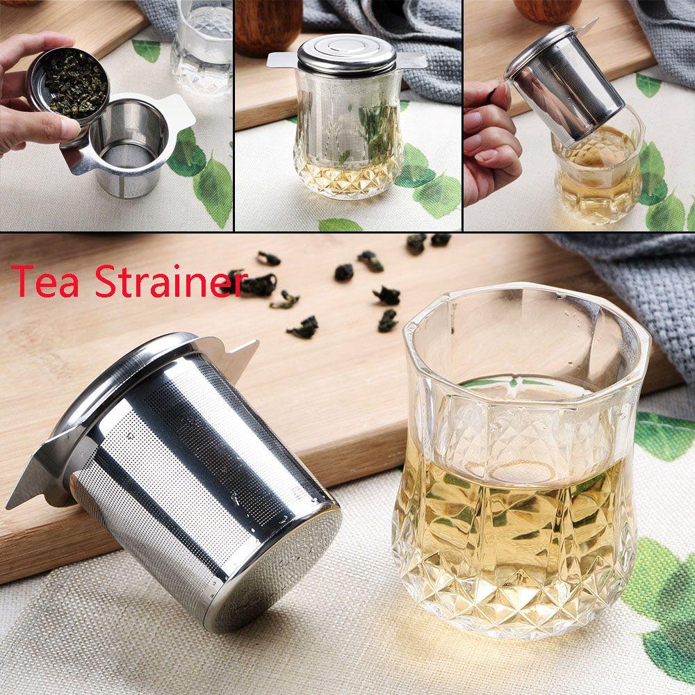 

2 Handles Fine Coffee Filters Lid Tea Strainer Stainless Steel