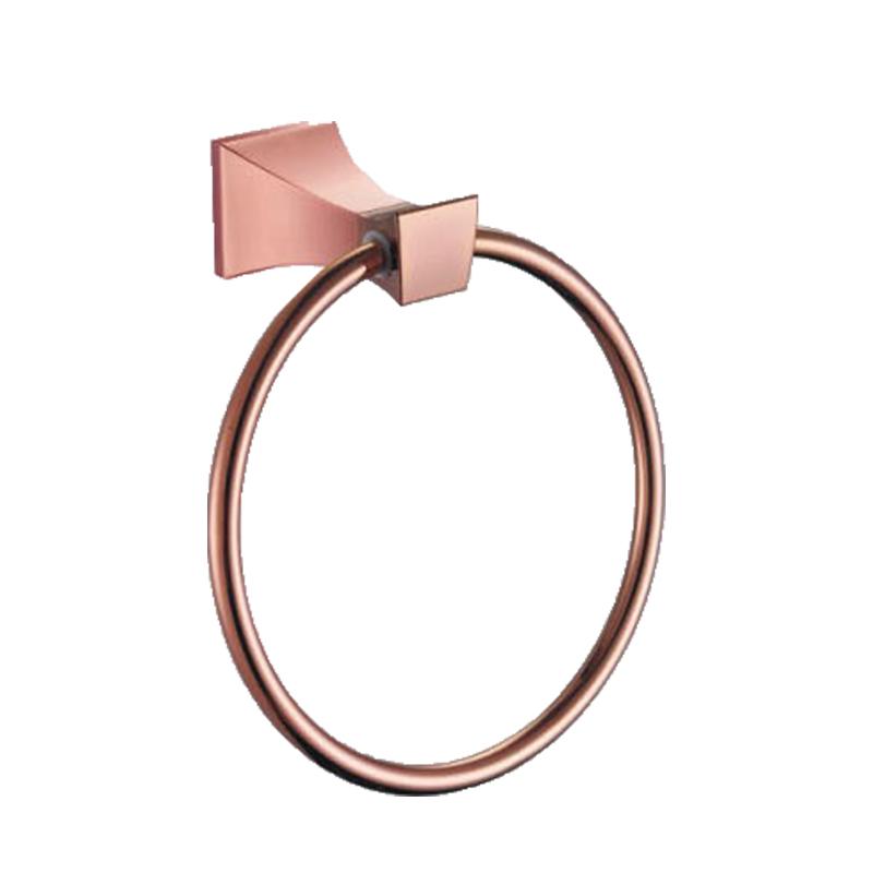 Square Paper Holder Robe Hook Towel Bar Ring Glass Rack Soap Holder Toilet Brush Holder Tumbler Rose Gold Bathroom Accessories