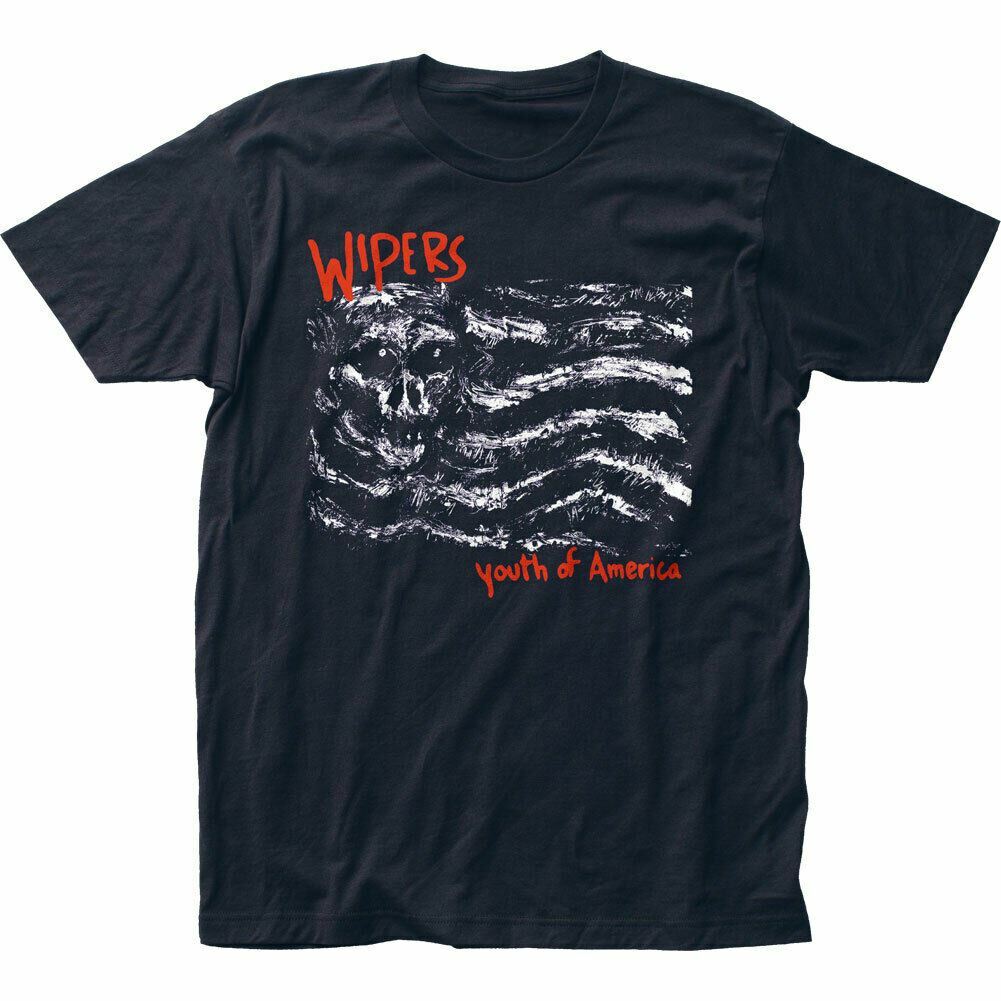 

Wipers Youth of America T Shirt Mens Licensed Rock N Roll Retro Band Tee Navy S