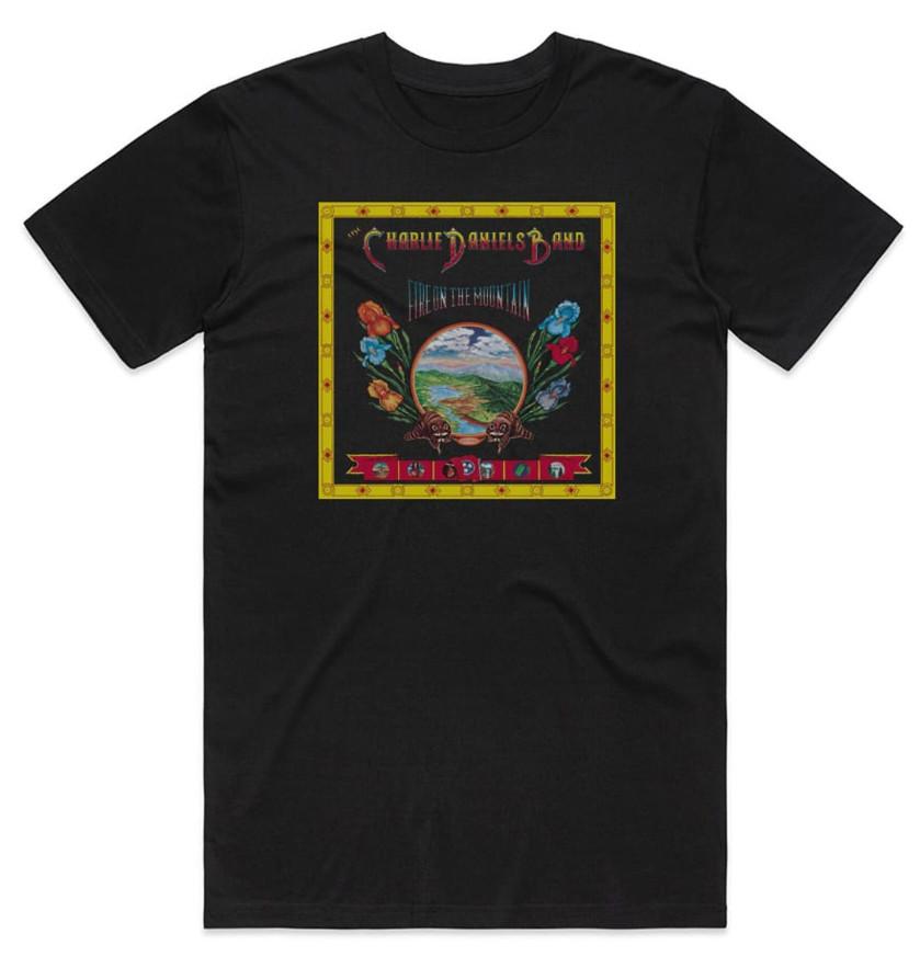 The Charlie Daniels Band Fire On The Mountain Album Cover T-shirt size S-5XL XXL