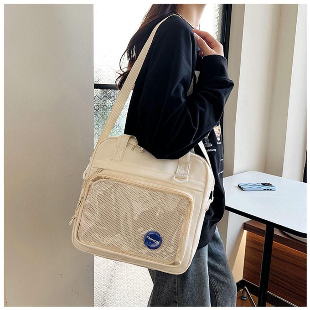 JK Transparent Japanese Shoulder Bag Doll Display Student School Bag Cute Crossbody Bag  Girl/Boy