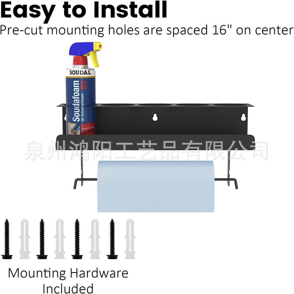 Aerosol Spray & Paint Bottle Storage Rack - Tissue Holder & Tool Organizer for Home & Workspace