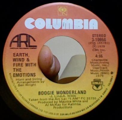 

7inch Record EARTH WIND FIRE THE EMOTIONS Boogie Wonderland 310956 Columbia 1979 Canada SoulFunk Used