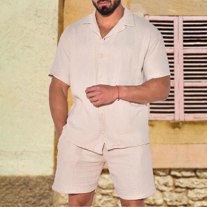 Summer Sports Suit Men's Summer Loose Short-sleeved T-shirt Shorts Men's Thin Section Suit