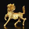 1pairs Copper Unicorn Ornaments Attract Wealth Feng Shui Living Room Store Office Decoration Crafts