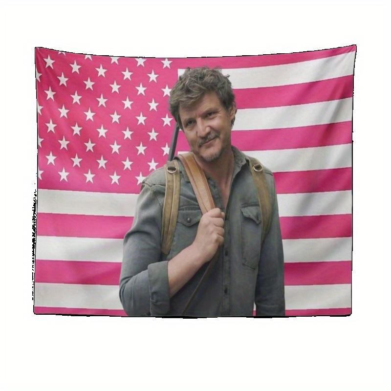 

1pc Pedro Actor Pink American Pascal Flag Fun Spring House Garden Tapestry Sexy Music Poster Gift for Courtyard Room Banner 74x94cm(29x37in)
