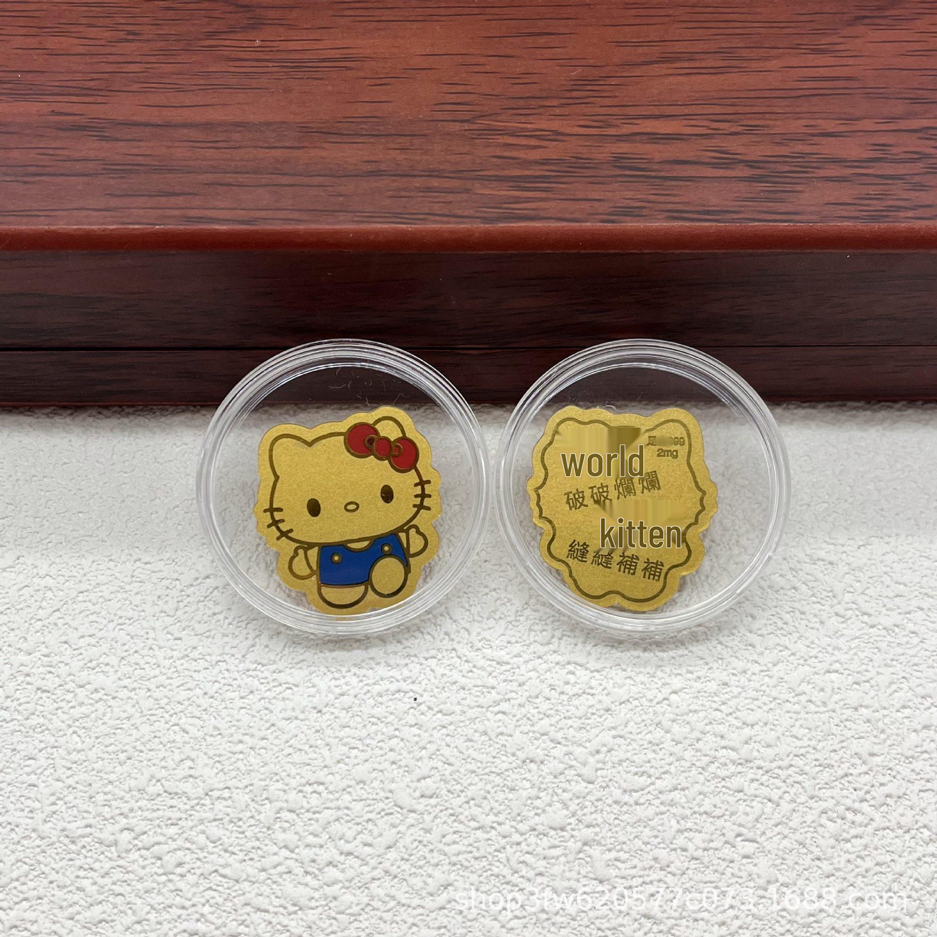 

High-Value Cute Gold 999 Cat Foot Phone and Refrigerator Stickers - Perfect Small Gift for Friends