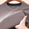 Hengyuanxiang Men's V-Neck 100% Pure Wool Sweater