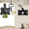 F26C Portable Dog Poop Bag Dispenser with Leash Hook Puppy Waste Bag Leathers Dispenser for Puppy Walking Outdoor Pet Supply