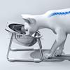 Stainless Steel Elevated Cat Bowl Tilted Raised Cat Bowl with Metal Stand