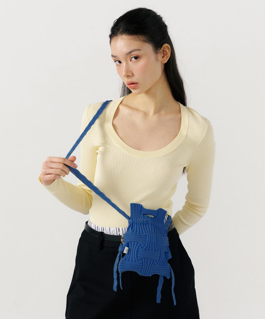 Pleatsmama Mini Crossbow Bag Blue
