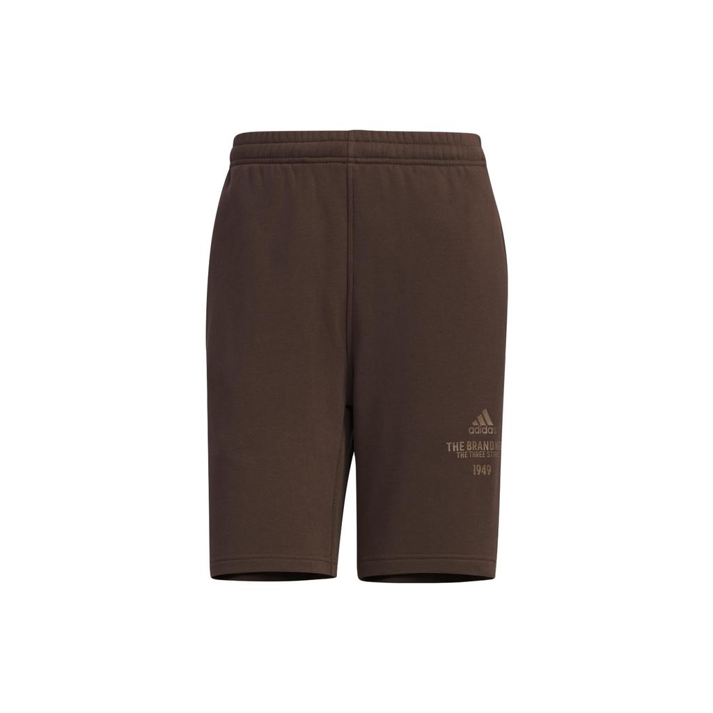 Adidas Verbiage Logo Shorts Men Shorts Dark-Brown IP3932