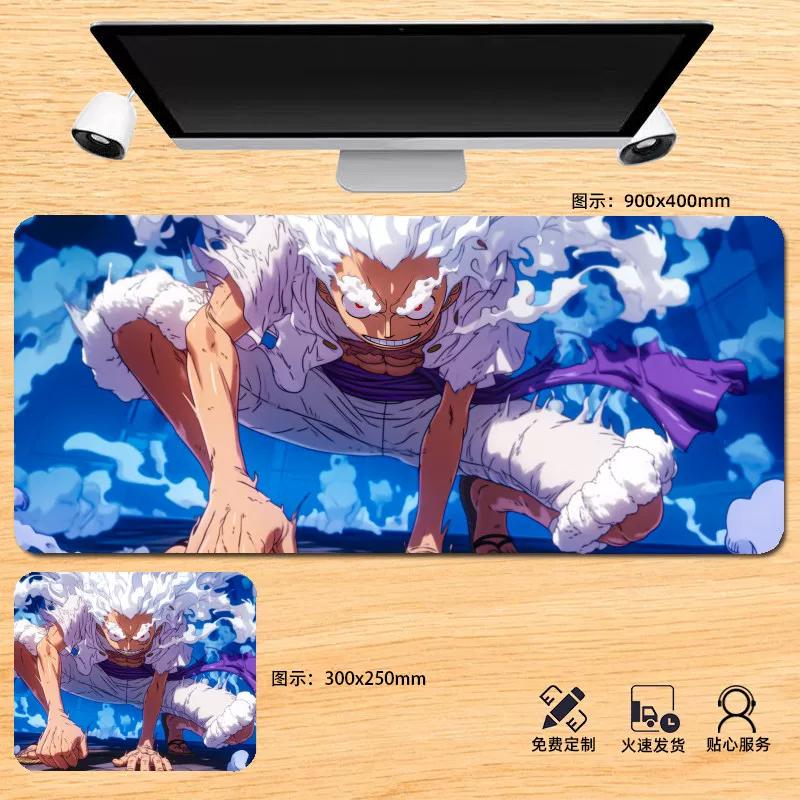 Japanese Anime ONE PIECE Leather Mouse Pad Oversized Boys Animation E-sports Game Keyboard Pad Monkey D. Luffy Computer Desk Pad Non-slip Mouse Pad