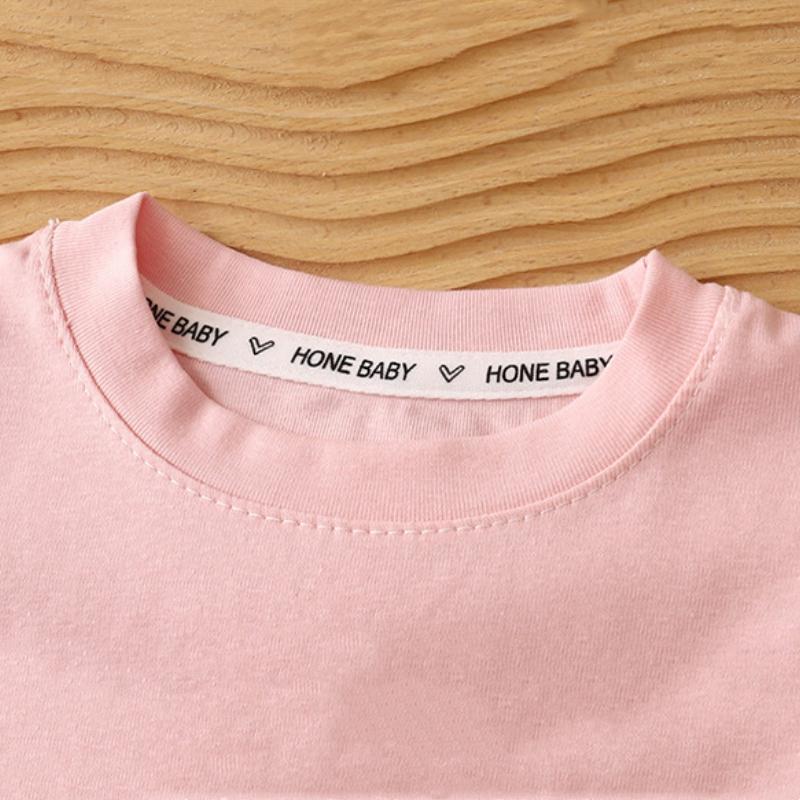 Toddler Flying Sleeve Top Summer Cotton Bow T-Shirts Casual Crewneck Vest Tops Basic Blouse Girls Clothes