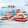 China Famous Historical Cultural Architecture Micro Diamond Block Snow View Epang Palace Restore Nanobrick Construction Brick Toys