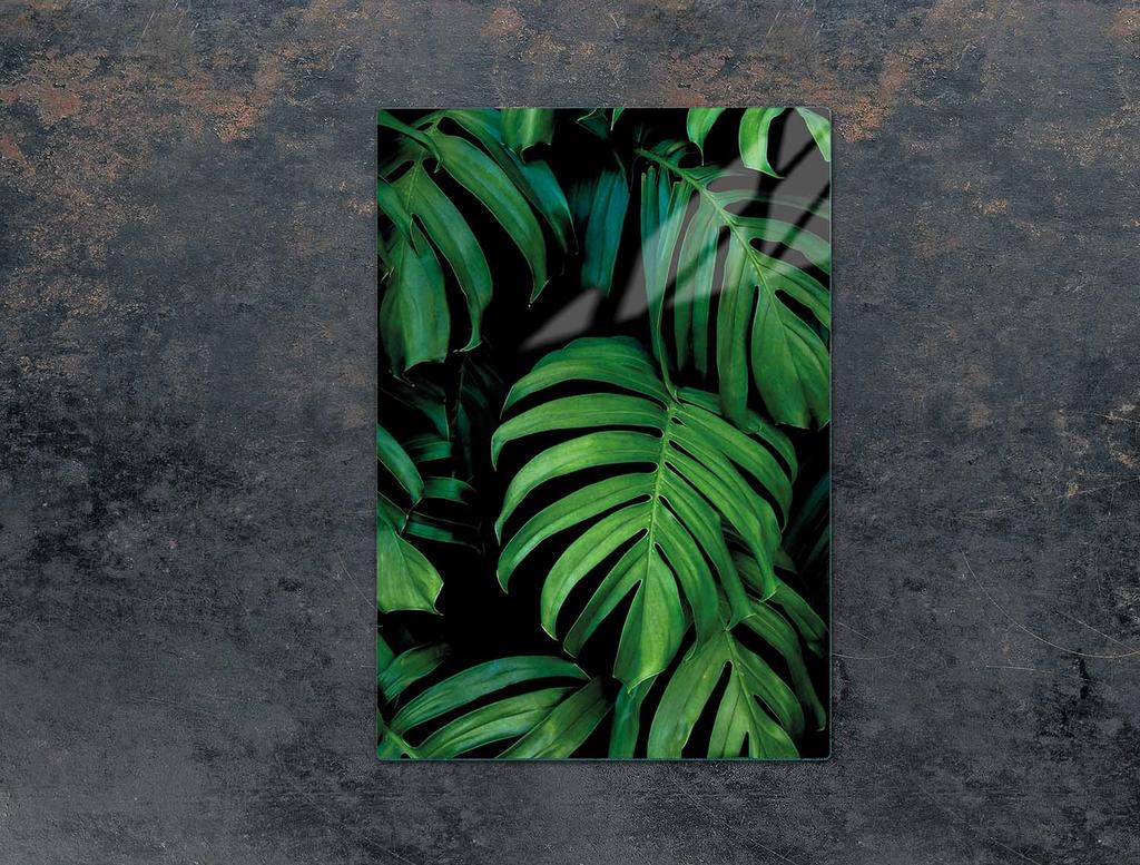 SZKLANA DESKA DO KROJENIA 35x52 MONSTERA