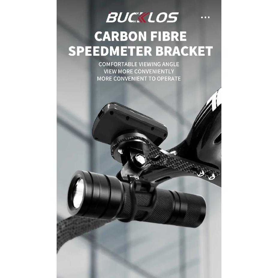 BUCKLOS Bike Computer Mount Carbon Fiber Ultralight Bicycle Speedometer Bracket for Gramin Road Cycling GPS Holder for Bryton